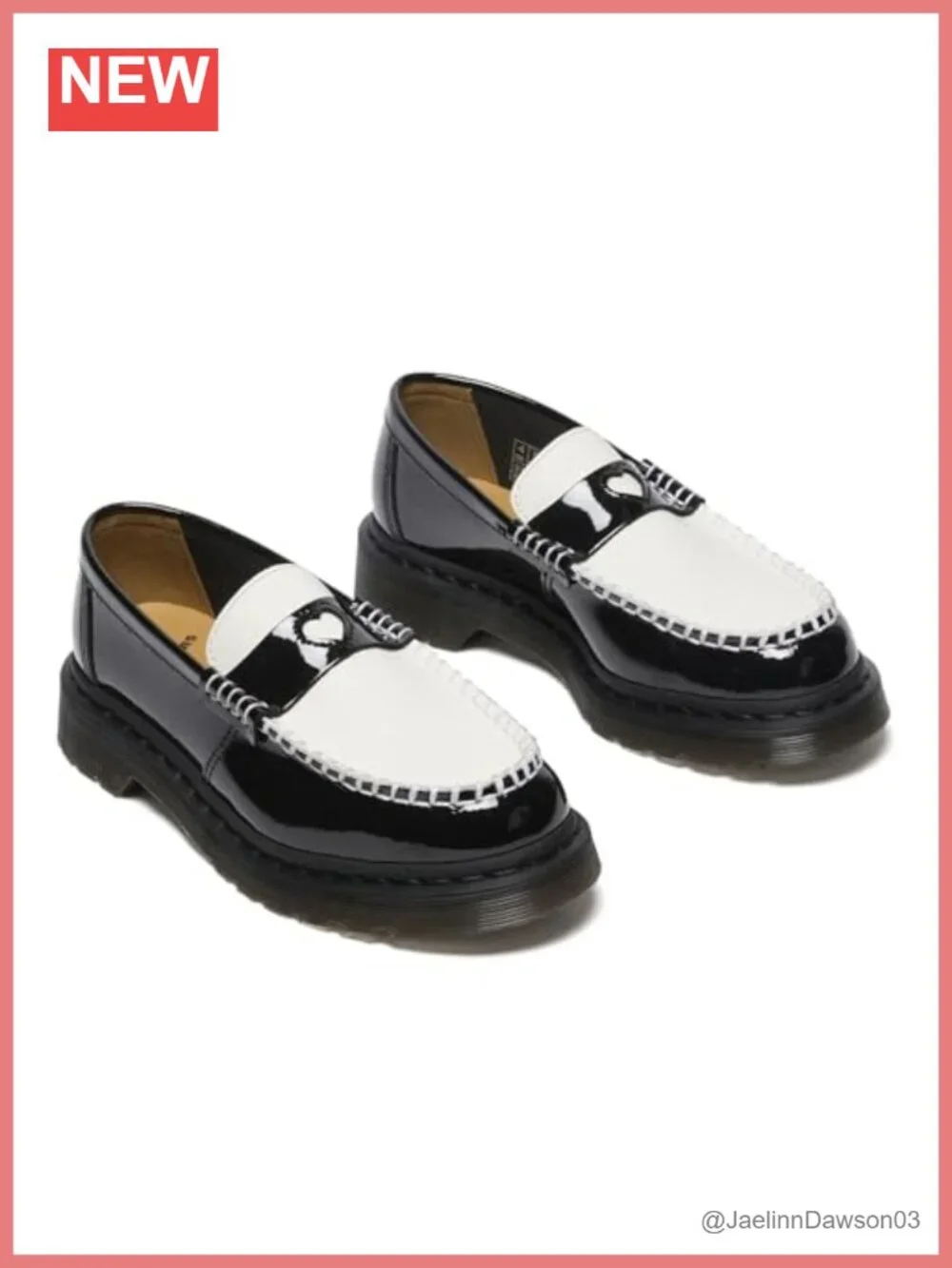 Dr. Martens Penton Heart Women's Leather Flats - Air Cushioned Slip-On Loafers